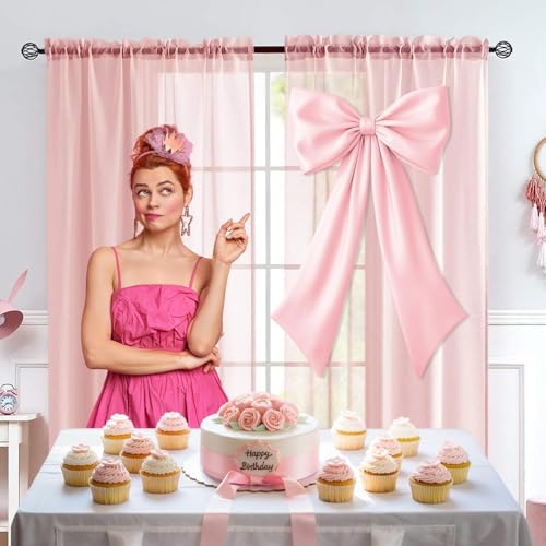 Pink Bow Decor 2 Pack, Large Small Size - Image 9