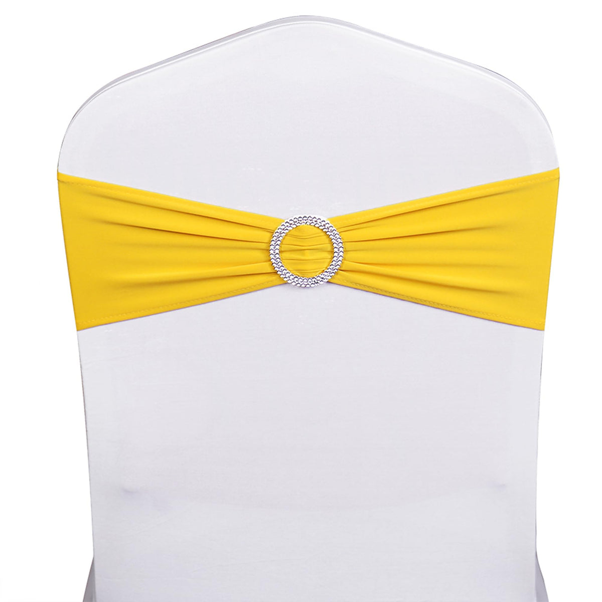 50 Pack Spandex Yellow Chair Sashes for - Image 9