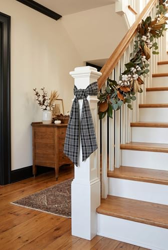 Black and White Plaid Wreath Sash for Fr - Image 9