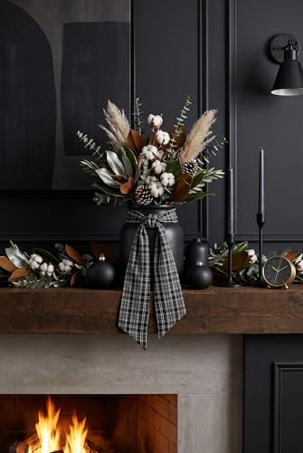 Black and White Plaid Wreath Sash for Fr - Image 8
