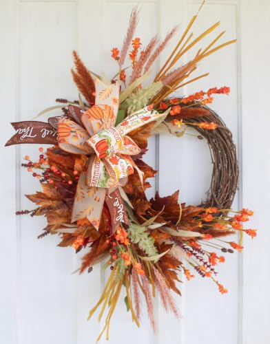 Fall Lantern Bow Wreath Bow Decor Bow Ha - Image 2