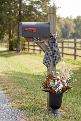 Black and White Plaid Wreath Sash for Fr - Image 7