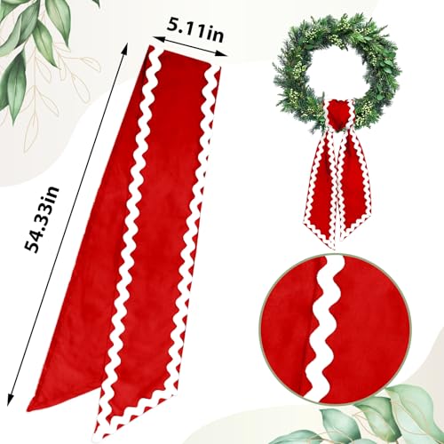 Wreath Sash for Front Door Red Cotton Wr - Image 2