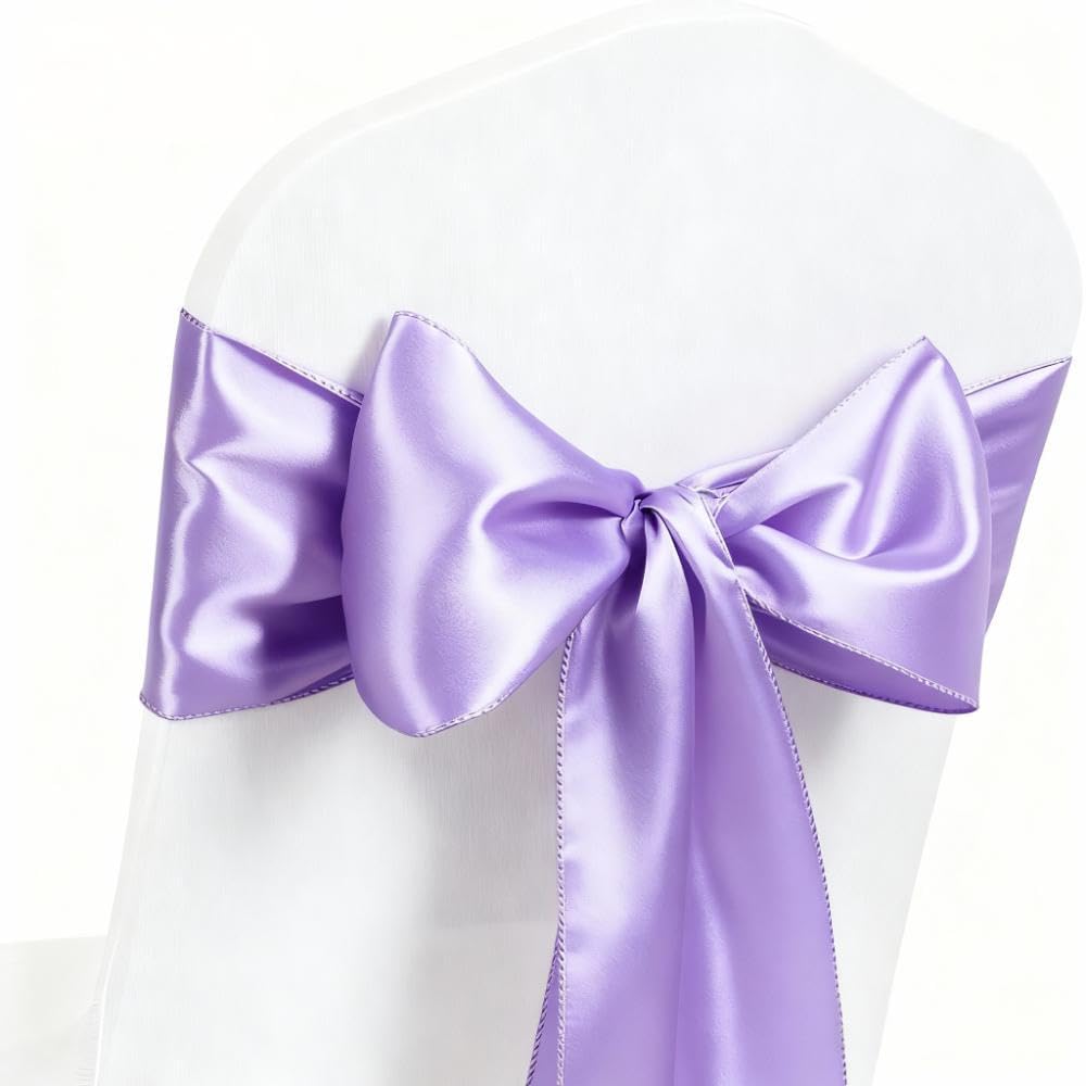 50 Pack Lavender Chair Sashes, Lavender  - Image 9