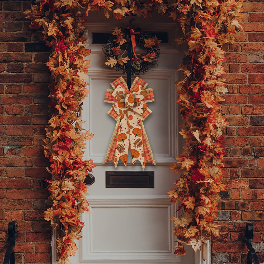 Large Fall Wreath Bows - Thanksgiving Pl - Image 9