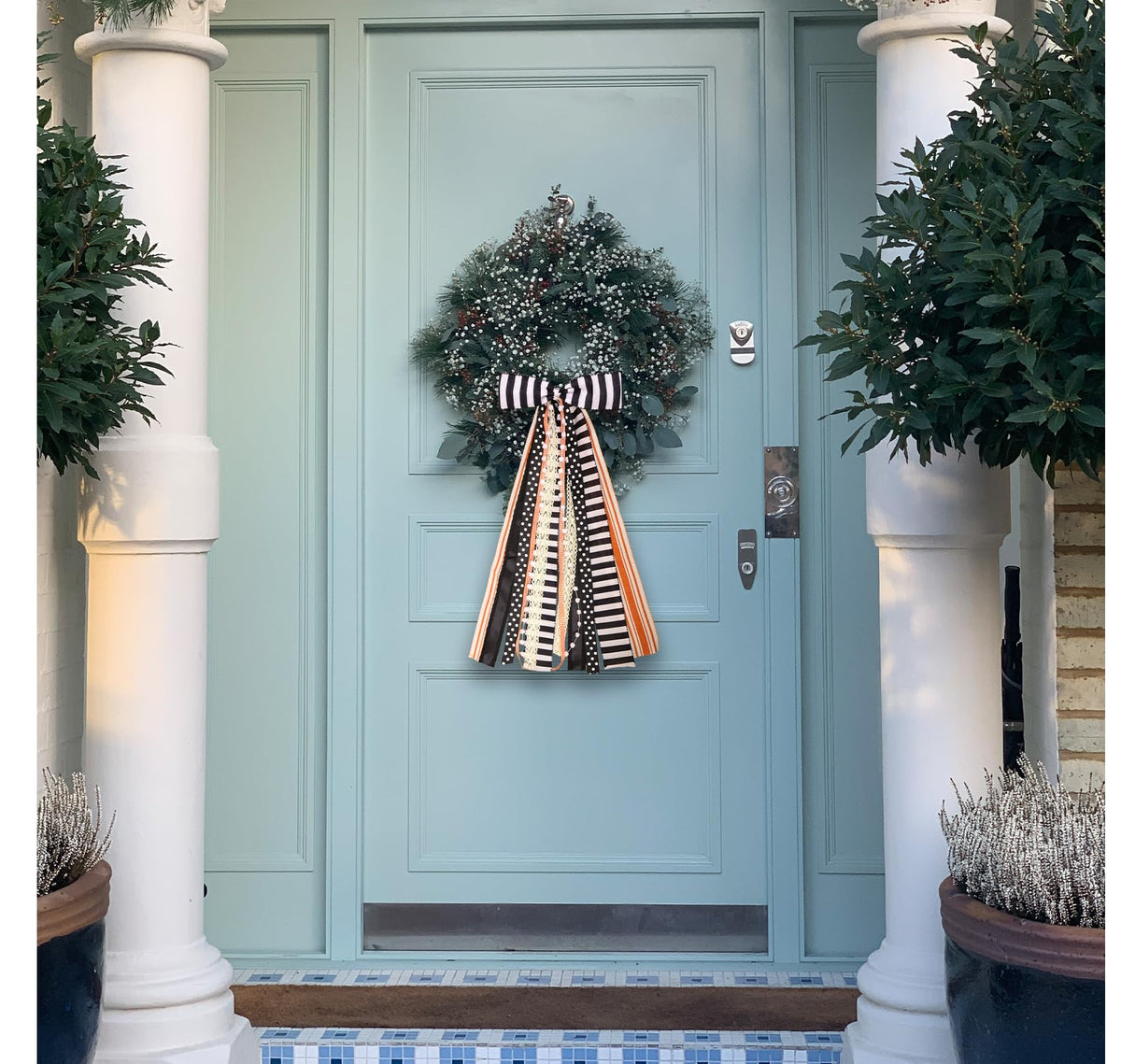 Halloween Black Stripes Wreath Bows for  - Image 9